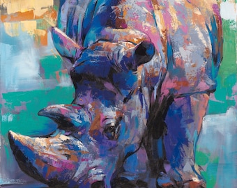 Stampa RHINO, Tela RHINO, Poster RHINO, Decorazione RHINO, Arte murale RHINO, Arte RHINO, Regali RHINO, Casa RHINO, Piccola stampa RHINO, Regali per la cameretta dei bambini
