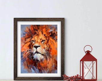 ART PRINT Moments of Pride | Canvas | Paper | Lion Wall Art, African Safari Wildlife Poster, Savanna Wilderness Painting, Jungle Home Decor