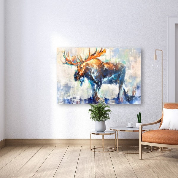 Moose Painting - Etsy