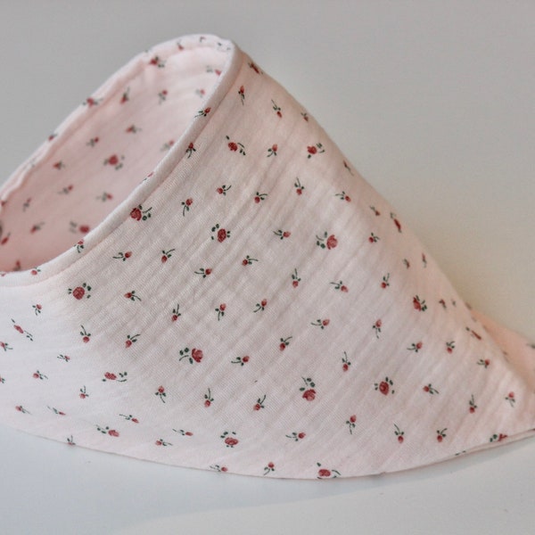 Musselin Tuch Baby drool bib TINY ROSES