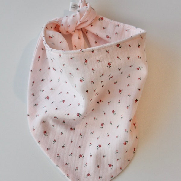 TINY ROSES Midi Musselin Tuch zum Binden für Klein Kinder alter 1-4 Jahre alt, Muslin Toddler tie scarf