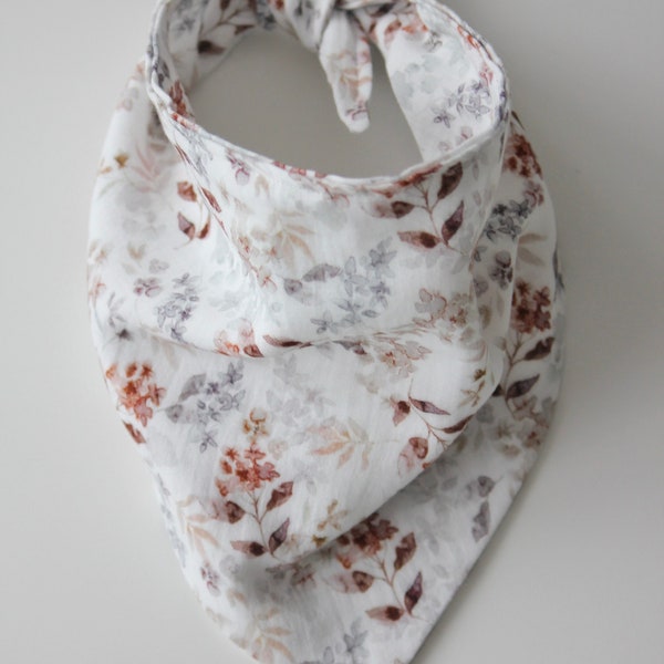 Musselin Tuch zum Binden für Klein Kinder Toddler muslin scarf Autumn Floral