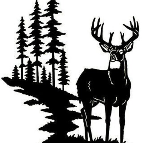 Outdoor Vinyl Dogs Chasing Deer Decal Etsy