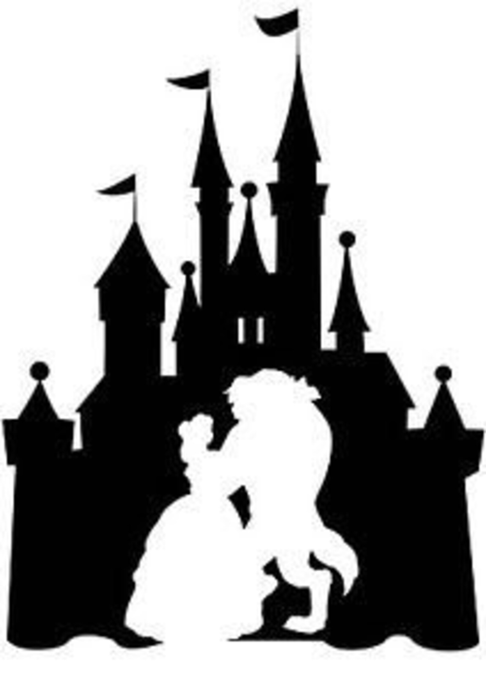 Beauty and the Beast Castle Sticker - Etsy