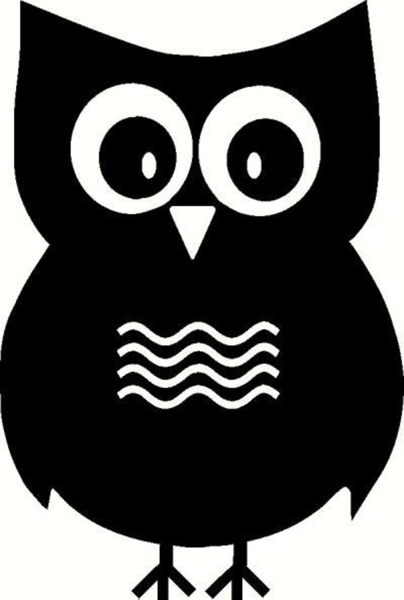 Owl Vinyl Decal Sticker Etsy