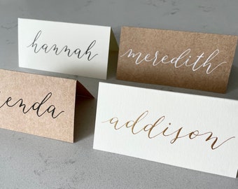 Place Cards (Sets of 5+) | Custom Handwritten Calligraphy | Personalized Table Name Cards