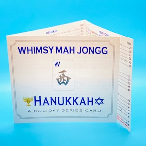 Aangepaste themakaart Whimsy Mah Jongg - HANUKKA [een Mahjongkaart voor de feestdagen]