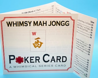 Whimsy Mah Jongg Custom Themed Card SUMMER A Season Series Card