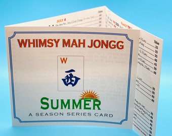 Whimsy Mah Jongg Custom Themed Card SUMMER A Season Series Card