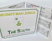 Whimsy Mah Jongg Custom Themed Card THE SOUTH A Destination Series Mahjong Card Set