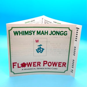 Intro eigenzinnigheid Mah Jongg aangepaste themakaart - FLOWER POWER [Een eigenzinnigheid introkaart]