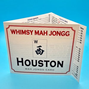 HOUSTON Intro Whimsy Mah Jongg Custom Themed Card