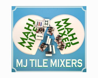 Mahjong Tile Mixer Shufflers Extra Firm Green & White [Set of 2] Whimsy Mahjong Cards