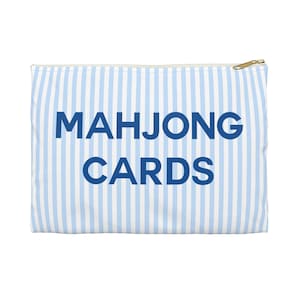 MAHJONG CARD draagtasje Lichtblauw en marineblauw