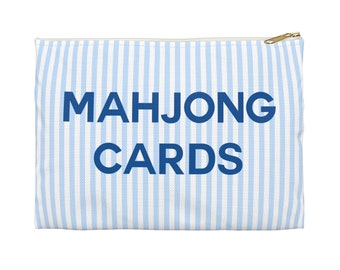 Etui na karty MAHJONG w kolorze jasnoniebieskim i granatowym