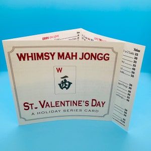 Cartão temático Whimsy Mah Jongg St. Valentine's Day