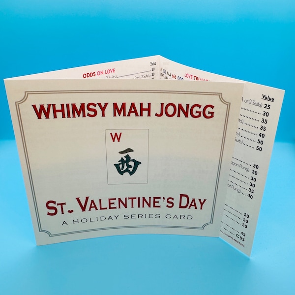 Whimsy Mah Jongg St. Valentine's Day Themed Card