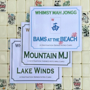 Mahjong Card BAMS at the BEACH Ocean Themed Hands - Intro to Whimsy Mah Jongg image 3