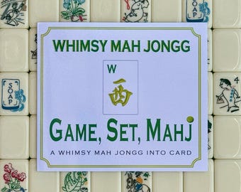 MAHJONG-KAARTspel, set, Mahj!  Tennishanden Whimsy Mah Jongg [A Hobby Series]