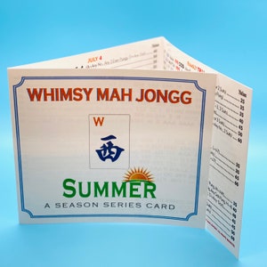 Tarjeta temática personalizada de Mah Jongg Whimsy: VERANO [Una tarjeta de Mahjong de la serie Season]