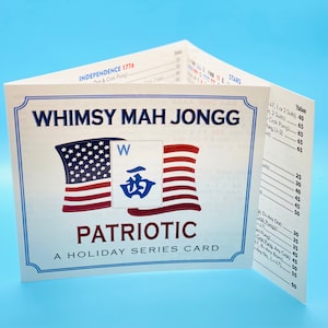 Whimsy Mah Jongg Custom Themed Card - PATRIOTIC  [A Holiday Series Mahjong Card]