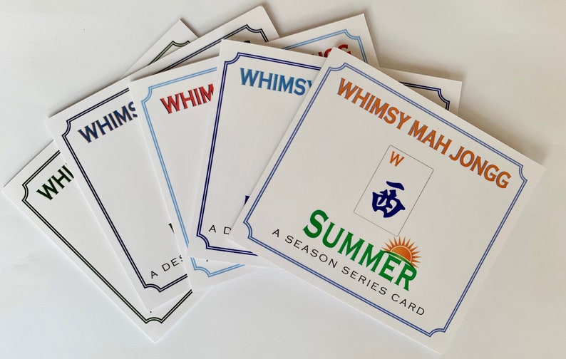 Whimsy Mah Jongg Custom Themed Card SUMMER A Season Series Card