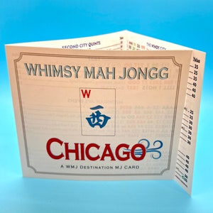 CHICAGO MAHJONG  Intro Whimsy Mah Jongg Custom Themed Card