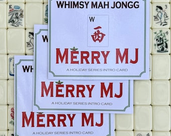 MERRY MJ Mahjong-kaart met kerstthema [Inleiding tot Whimsy MJ]