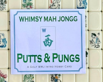 PUTT & PUNGS Golf thematisierte Mahjong Karte Whimsy Mah Jongg [Eine Hobby Serie]