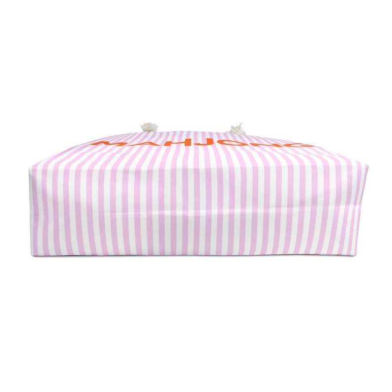 MAHJONG TOTE für Tiles & Racks in Rosa GESTREIFT mit Orange Bild 4