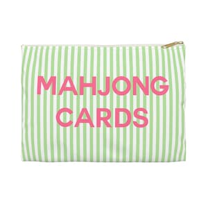 MAHJONG CARD draagtasje groen en roze
