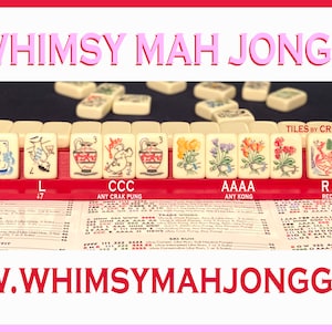 Mahjong Card BAMS at the BEACH Ocean Themed Hands - Intro to Whimsy Mah Jongg image 6