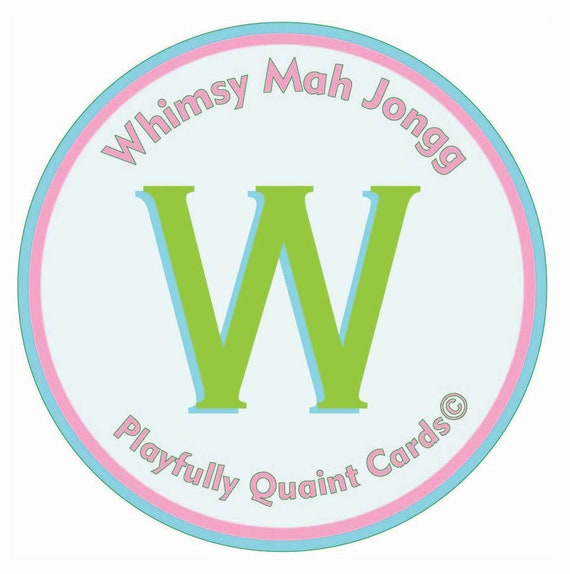 Whimsy Mah Jongg Custom Themed Card SUMMER A Season Series Card