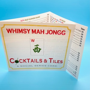EINFÜHRUNG Whimsy Mah Jongg Individuelle Themen-Karte - COCKTAILS & TILES [Eine zauberhafte Intro-Karte]