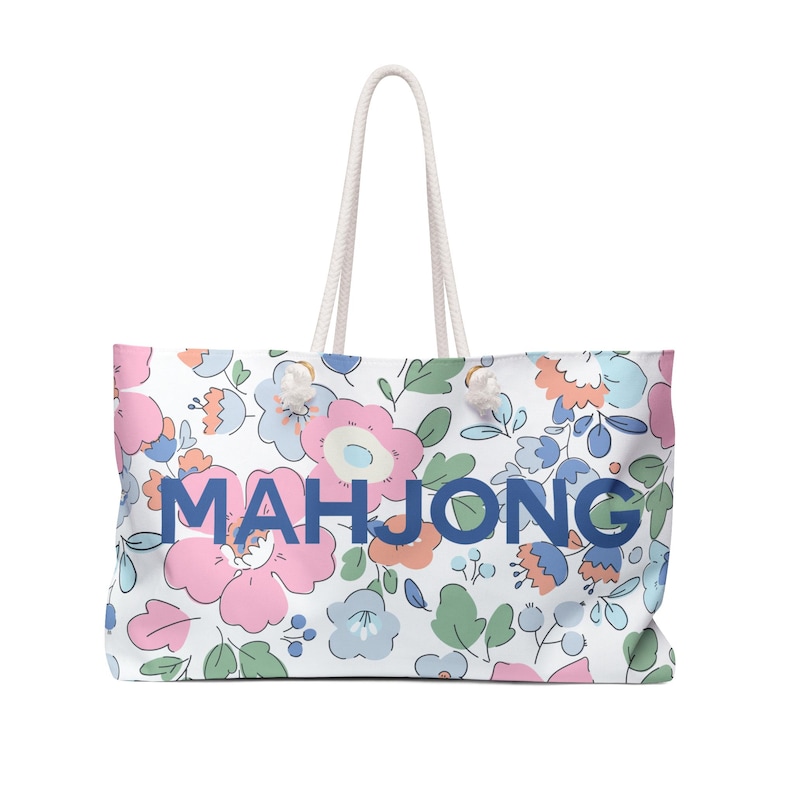 Floral MAHJONG TOTE for Tiles & Racks image 1