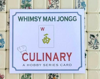 MAHJONG-kaart met culinair thema [Whimsy MJ - A Hobby Series Mahjong Card]