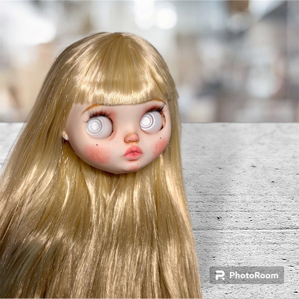Custom Blythe doll ooak blythe face plate B