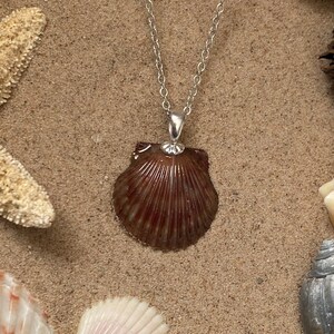 Scallop Seashell Pendant Necklace