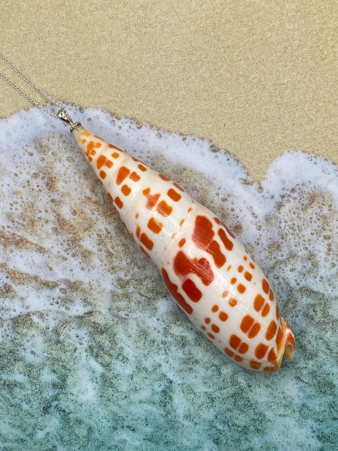 Ocean Flame Mitra Shell Statement Necklace - Etsy