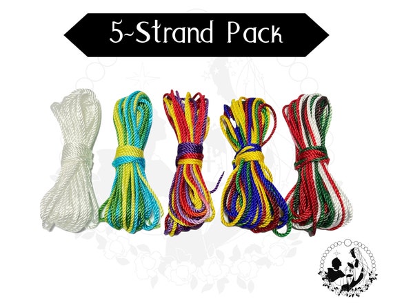 5-pack Rosary Twine, DIY Rosary, Mixed Multi, 24 Twisted Nylon Cord, Rosary  Making Supplies, Individual Twine Strands, Bundle Pack 