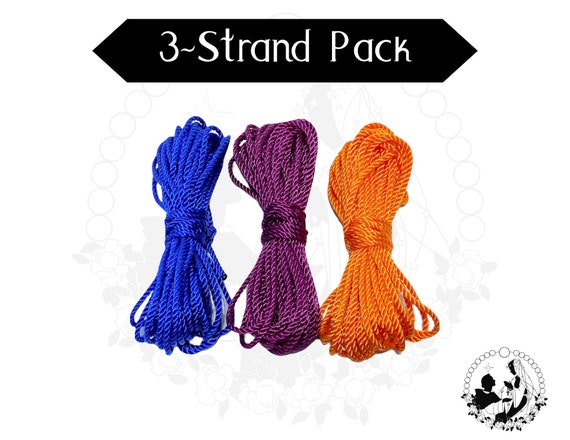 3-pack Rosary Twine, DIY Rosary Purple, Orange 24 Twisted Nylon Cord Rosary  Making Supplies, Individual Twine Strands, Bundle Pack 