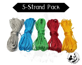 5er-Pack Rosenkranzschnur, DIY Rosenkranz, Essentials, # 24 gedrehte Nylonschnur, Rosenkranzzubehör, einzelne Schnurstränge, Bundle-Packung