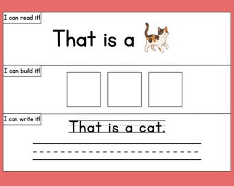 Read, Build, Write Boards * Montessori/Hands On* MultiSensory Prek, K