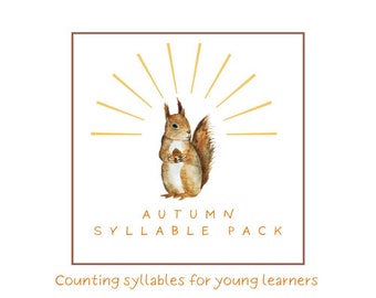 Autumn SYLLABLE PACK * homeschool * SLP*