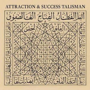 Custom Attraction & Success taweez | Divine Names | Sacred Geometry | Abjad Numerology | Personalised Blessing Talisman
