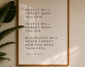 Maya Angelou Quote Print: Inspirational Wall Art (Digital Download)