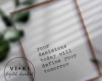 Motivational Quote Print: Typewriter Font, Farmhouse Decor (Digital Download)