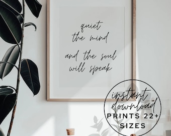 Buddha Quote Printable: Black and White Meditation Poster (Instant Download)