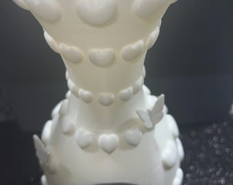 Hearts and Butterfly Vase (3D printed)