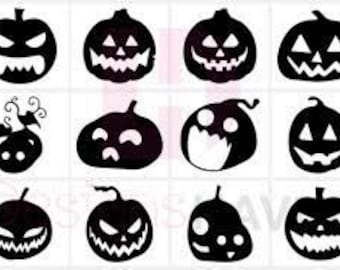 Halloween Pumpkins SVG PNG Digital Download